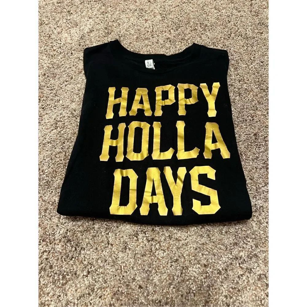 Bella Canvas "Happy Holidays" Black Tee
